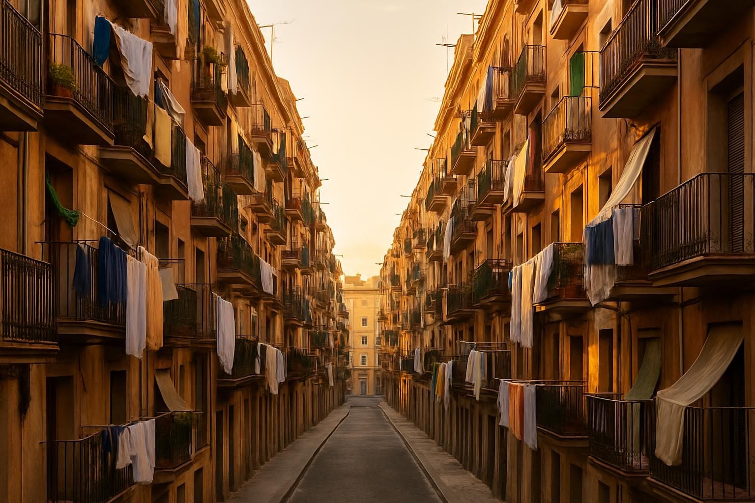 Een arbeiderswijk in Barcelona, symbool voor de immigratiegeschiedenis die het Spaanse immigratiedebat kleurt